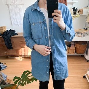 Top shop denim button up